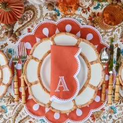 Bettina Burnt Orange Placemats & Napkins (Set of 4)