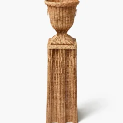 Bettina Rattan Urn & Pedestal