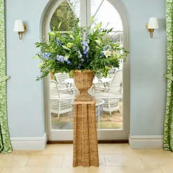 Bettina Rattan Urn & Pedestal