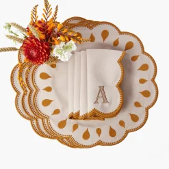 Bettina Taupe & Mustard Placemats (Set of 4)