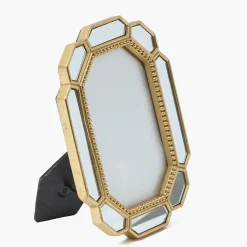 Beveled Edge Mirror Photo Frames (Set of 2)