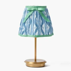 Blue & Green Ikat Bow Lampshade (18cm)