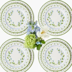 Blue & Green Josephine Garland Dinner & Starter Plates (Set of 8)