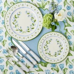 Blue & Green Josephine Garland Dinner & Starter Plates (Set of 8)