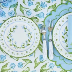 Blue & Green Josephine Garland Dinner & Starter Plates (Set of 8)