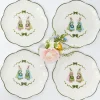 Blue & Pink Cottontail Bunny Starter Plates (Set of 4)