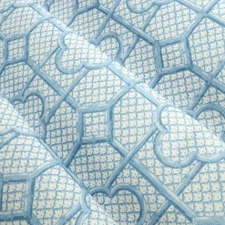 Blue Bamboo Trellis Fabric