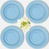 Blue Basketweave Dinner & Starter Plates (Set of 8)
