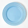 Blue Basketweave Dinner Plate