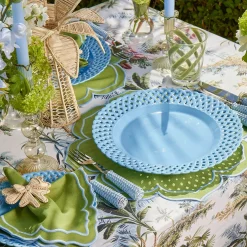Blue Basketweave Dinner Plate