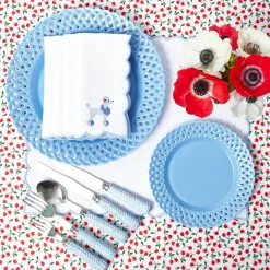 Blue Basketweave Starter Plate