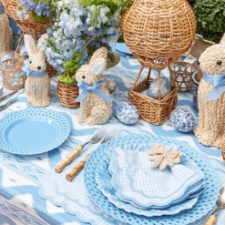 Blue Basketweave Starter Plate