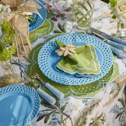 Blue Basketweave Starter Plate