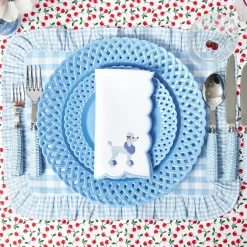 Blue Basketweave Starter Plate