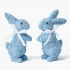 Blue Floral Bunny (Pair)