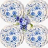 Blue Flowers Dinner & Starter Plates (Set of 8)