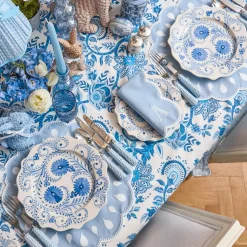 Blue Flowers Dinner Plates (Set of 4)