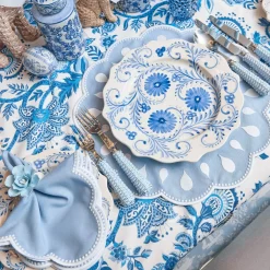 Blue Flowers Dinner Plates (Set of 4)