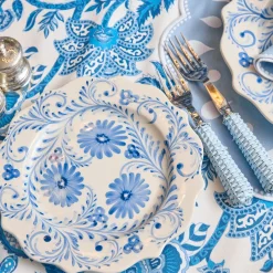Blue Flowers Starter Plates (Set of 4)