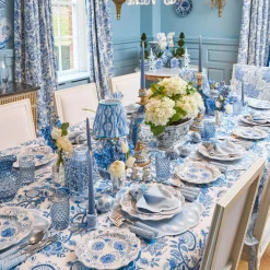 Blue Flowers Starter Plates (Set of 4)