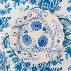 Blue Flowers Starter Plate