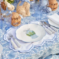 Blue Fluted Glassware (Set of 8)