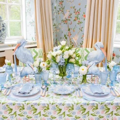 Blue Fluted Wine Glasses (Set of 4)