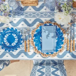 Blue Fringe Napkins (Set of 4)