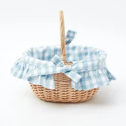 Blue Gingham Basket