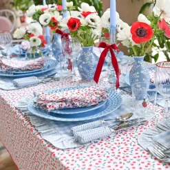 Blue Gingham Ruffle Placemats (Set of 4)