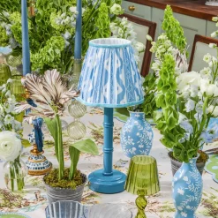 Blue Ikat Lampshade (18cm)