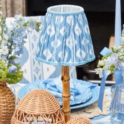 Blue Ikat Lampshade (18cm)
