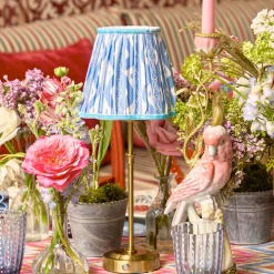 Blue Ikat Lampshade (18cm)