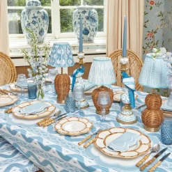 Blue Ikat Lampshade (18cm)