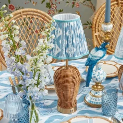 Blue Ikat Lampshade (18cm)