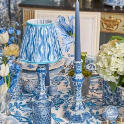 Blue Ikat Lampshade (18cm)