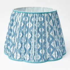 Blue Ikat Lampshade (40cm)