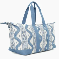 Blue Ikat Travel Bag