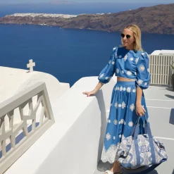 Blue Ikat Travel Bag