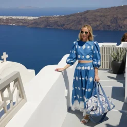 Blue Ikat Travel Bag