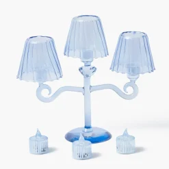 Blue Lantern Tealight Candleabra