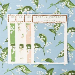 Blue Lily of the Valley Fabric