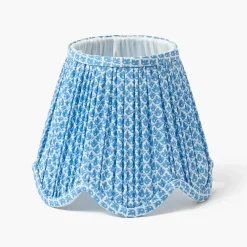 Blue Lotus Deep Scallop Lampshade (18cm)