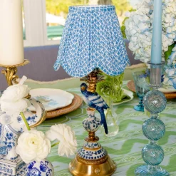 Blue Lotus Deep Scallop Lampshade (18cm)