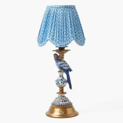 Blue Lotus Deep Scallop Lampshade (18cm)