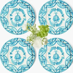 Blue Melograno Dinner & Starter Plates (Set of 8)