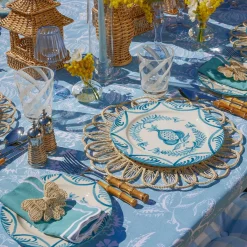 Blue Melograno Dinner & Starter Plates (Set of 8)