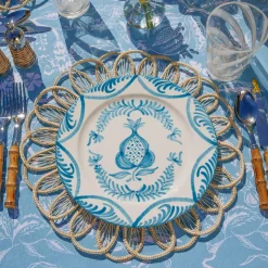 Blue Melograno Dinner & Starter Plates (Set of 8)