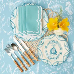 Blue Melograno Starter Plates (Set of 4)