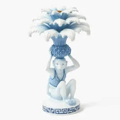 Blue Monkey Candle Holders (Pair)